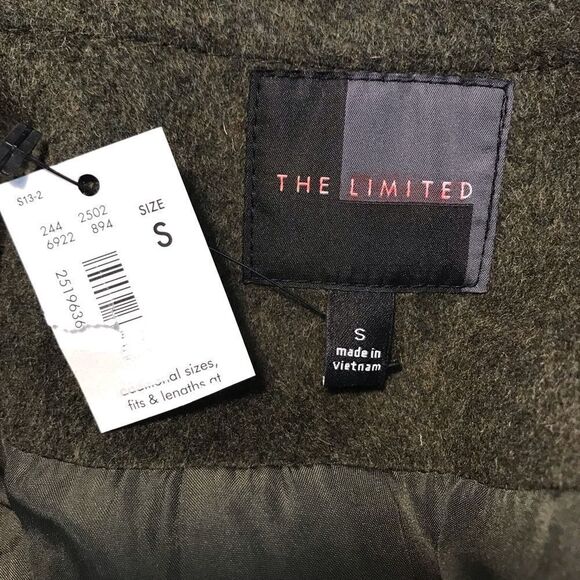New! The Limited Zippered Jacket In Army Green Sz S - Picture 4 of 6